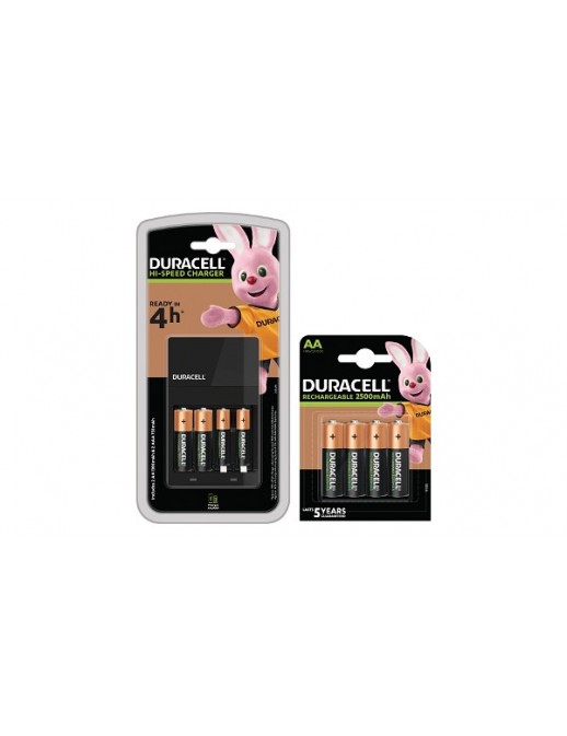 BUN0081A Duracell 4 Hour Charger + 6 AA, 2 x AAA Adatto per Consumer Use