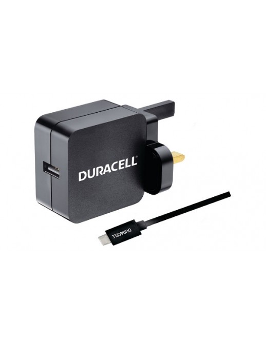 BUN0127A Duracell USB Type-C Cavo + USB Charger Various Apple & Android Phones/Tablets