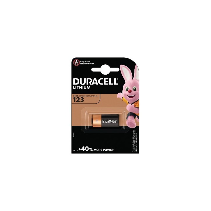 DL123 Duracell 3V Lithium (1 Pack) Common Photographic Battery