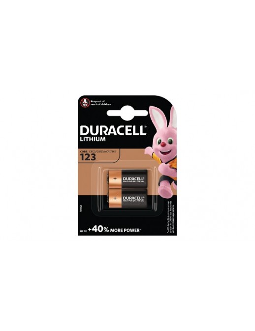 DL123-X2 Duracell Ultra Lithium Pack of 2 Common Photographic Battery