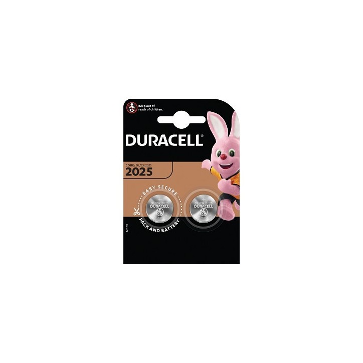 DL2025B2 Duracell 3V Coin Cell (2 Pack) Common Electronics Battery