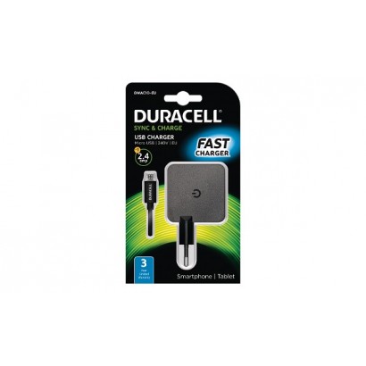 DMAC10-EU Duracell 2.4A Phone/Tablet Wall Charger Adatto per Android Micro USB Phones/Tablets