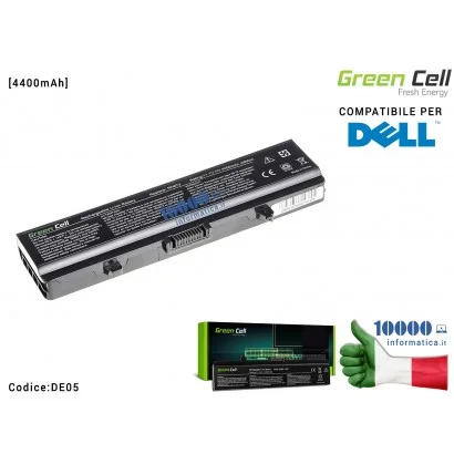DE05 Batteria X284G Green Cell Compatibile per DELL Inspiron 1525 1526 1545 1546 PP29L PP41L [4400mAh]