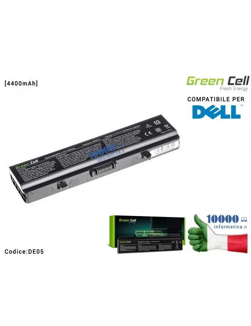 DE05 Batteria X284G Green Cell Compatibile per DELL Inspiron 1525 1526 1545 1546 PP29L PP41L [4400mAh]