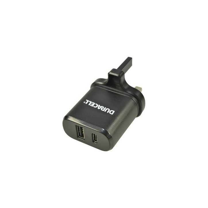 DRACUSB6-UK Duracell Type-C & Type-A Mains Charger Adatto per all Type-C Phone & Tablet Devices DRACUSB6-UK Duracell Type-C & Type-A Mains Charger Adatto per all Type-C Phone & Tablet Devices