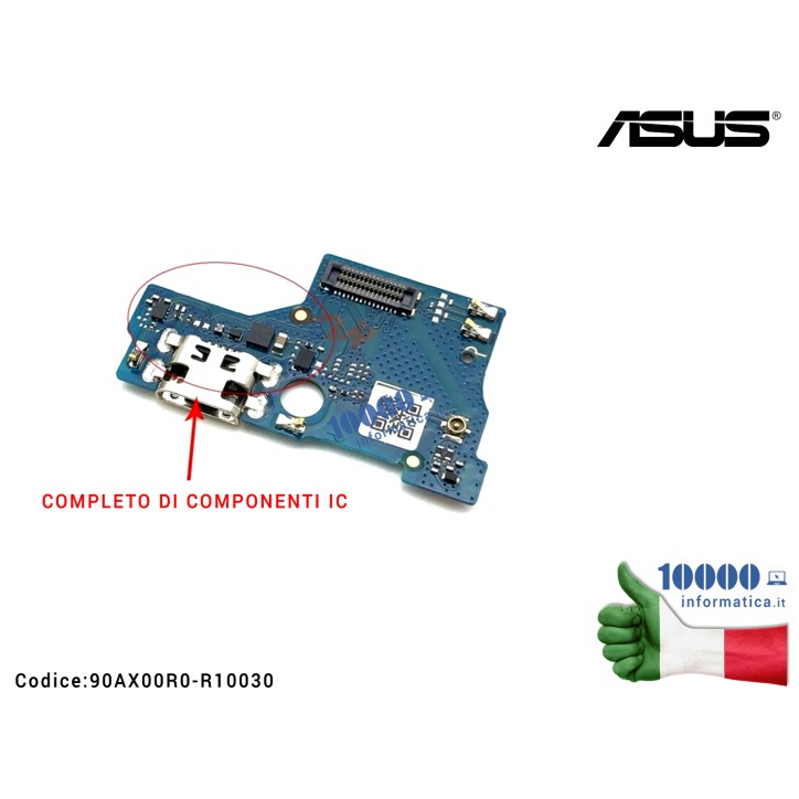 Connettore Ricarica USB DC Power Board Charging PCB ASUS ZenFone Live L1 ZA550KL (X00RD) ZenFone Live L2 ZA550KL