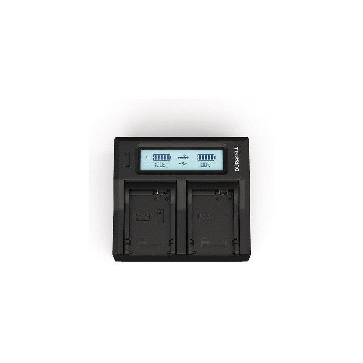 DRC6104 Duracell LED Dual DSLR Batteria Charger Adatto per Canon LP-E8
