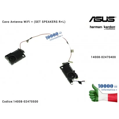 14008-02470500 Altoparlanti Speaker ASUS VivoBook X580G X580GD X580V X580VD X580VN N580G N580GD + Cavo Antenna WiFi (SET SPEA...