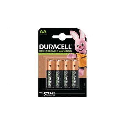 HR06-P Duracell Ricaricabile (BL) AA 4 Pack 2500mAh General Purpose Battery