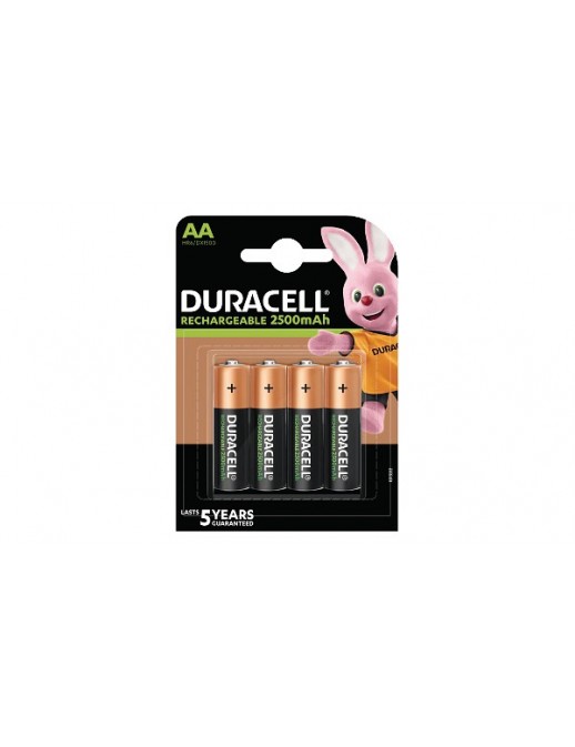 HR06-P Duracell Ricaricabile (BL) AA 4 Pack 2500mAh General Purpose Battery