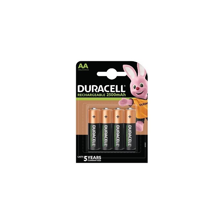 HR06-P Duracell Ricaricabile (BL) AA 4 Pack 2500mAh General Purpose Battery HR06-P Duracell Ricaricabile (BL) AA 4 Pack 2500mAh General Purpose Battery