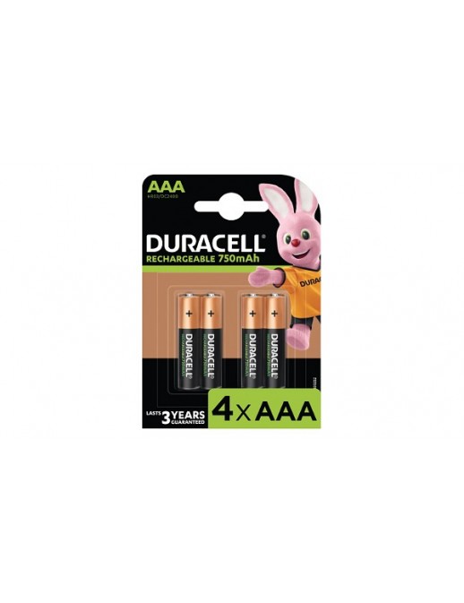 HR3-B HR3-B Duracell Ricaricabile (BL) AAA 4 Pack 750mAh General Purpose Battery