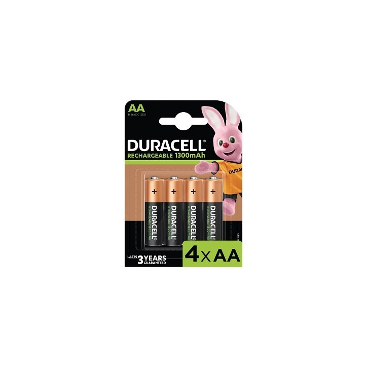 HR6-B Duracell Ricaricabile (BL) AA 4 Pack 1300mAh General Purpose Battery