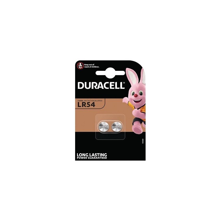 LR54 Duracell 1.5V Cell (2 Pack) Common Electronics Battery LR54 Duracell 1.5V Cell (2 Pack) Common Electronics Battery