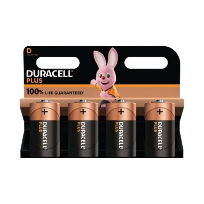 MN1300B4 Duracell Plus D Size 4 Pack Original General Purpose Battery (LR20)