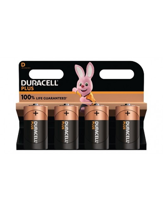 MN1300B4 Duracell Plus D Size 4 Pack Original General Purpose Battery (LR20)