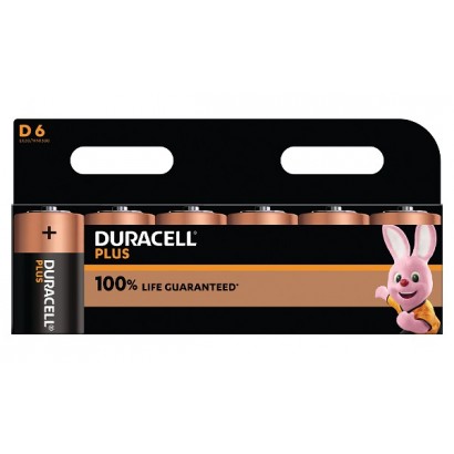 MN1300B6 Duracell Plus D Size 6 Pack Original General Purpose Battery (LR20)