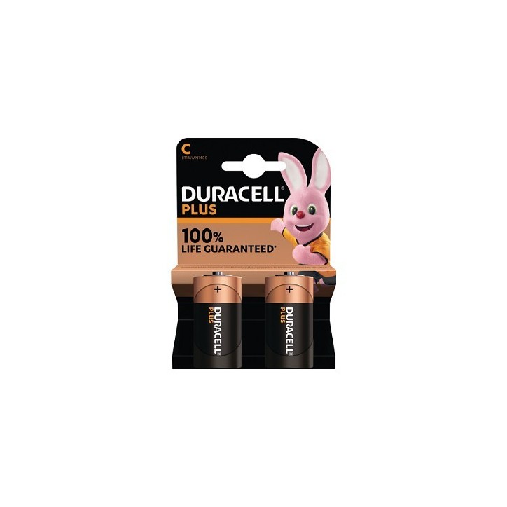 MN1400B2 Duracell Plus C Size 2 Pack Original General Purpose Battery