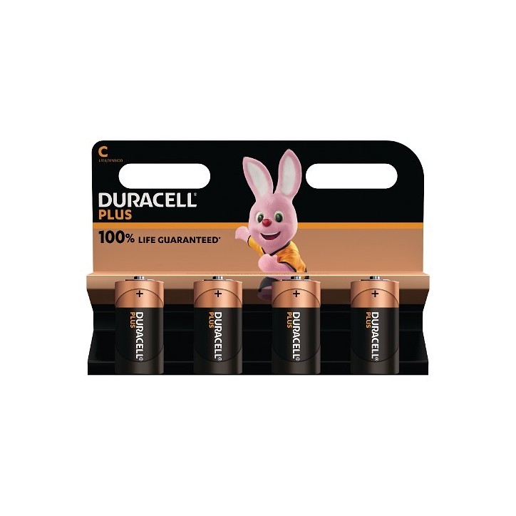 MN1400B4 Duracell Plus C Size 4 Pack Original General Purpose Battery
