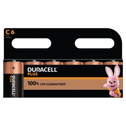 MN1400B6 Duracell Plus C Size 6 Pack Original General Purpose Battery