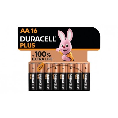 MN1500B16 Duracell Plus AA Alkaline - 16 Pack