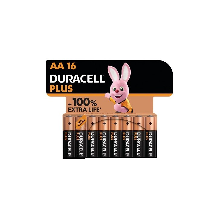 MN1500B16 Duracell Plus AA Alkaline - 16 Pack MN1500B16 Duracell Plus AA Alkaline - 16 Pack