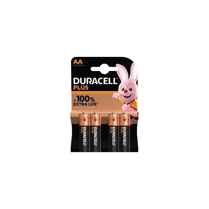 MN1500B4 Duracell Plus AA 4 Pack Original General Purpose Battery