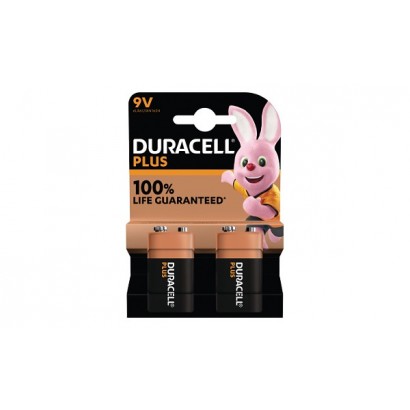 MN1604B2 Duracell Plus 9V 2 Pack Original General Purpose Battery