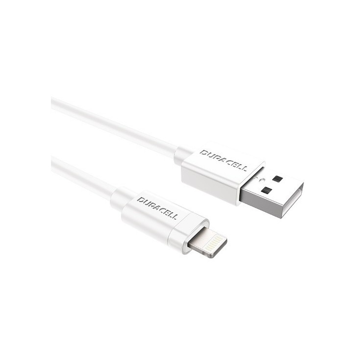 USB5022W Duracell USB-A to Lightning 2m Cavo Adatto per Apple iPhone/iPad Lightning Devices