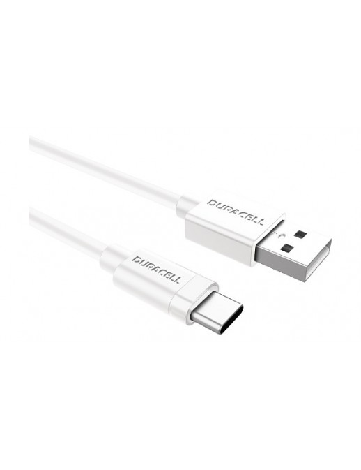 USB5031W Duracell USB-A to USB-C Charge Cavo 1m Type-C to USB 3.0 (Bianco)