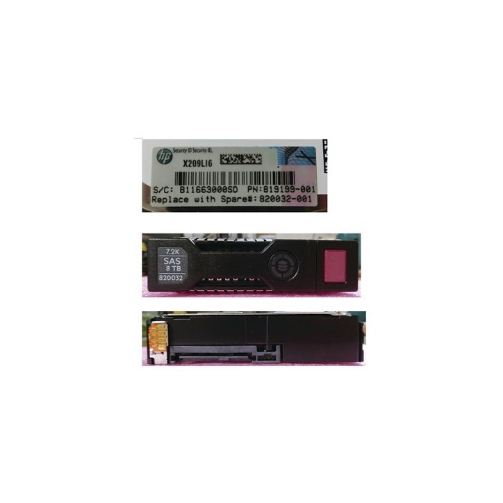 820032-001 SPS-DRV HDD 8TB 12G 7.2K LFF SAS MDL SC