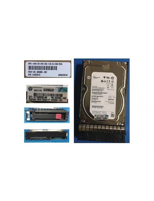 826550-001 SPS-DRV HD 4TB 12G 7.2K 3.5 SAS MDL