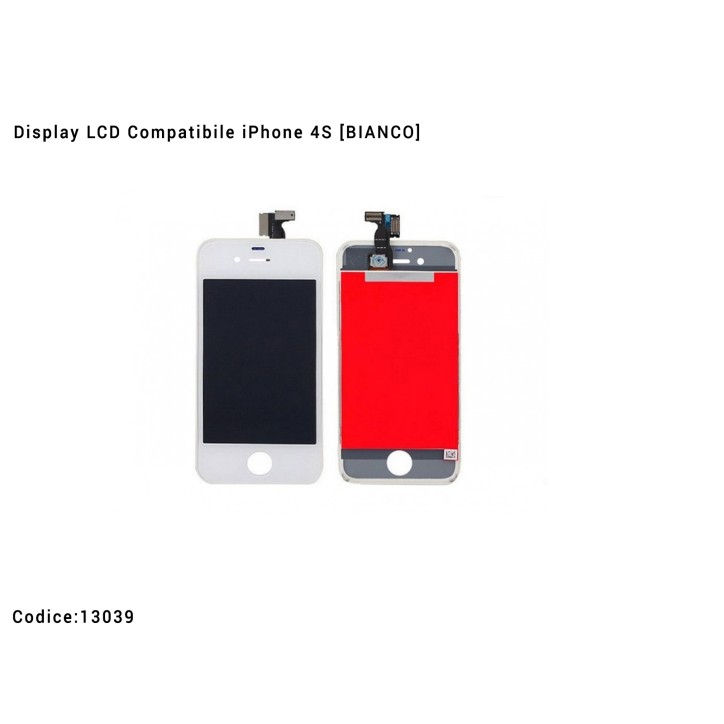 Display LCD Compatibile iPhone 4S [BIANCO] Schermo Vetro Touch Screen
