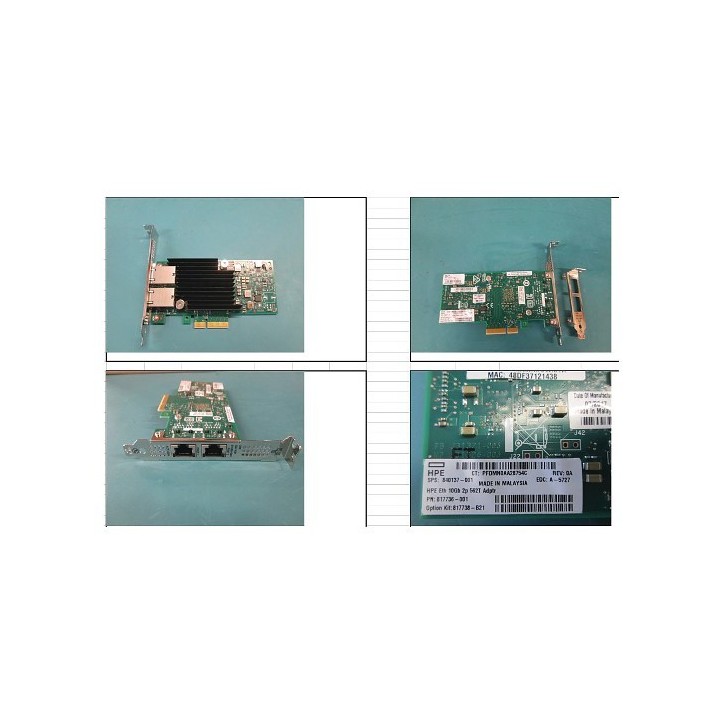 840137-001 SPS - PCA NIC Adptr 2p 10GBE BT INTLX550