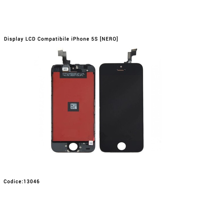 Display LCD Compatibile iPhone 5S [NERO] Schermo Vetro Touch Screen