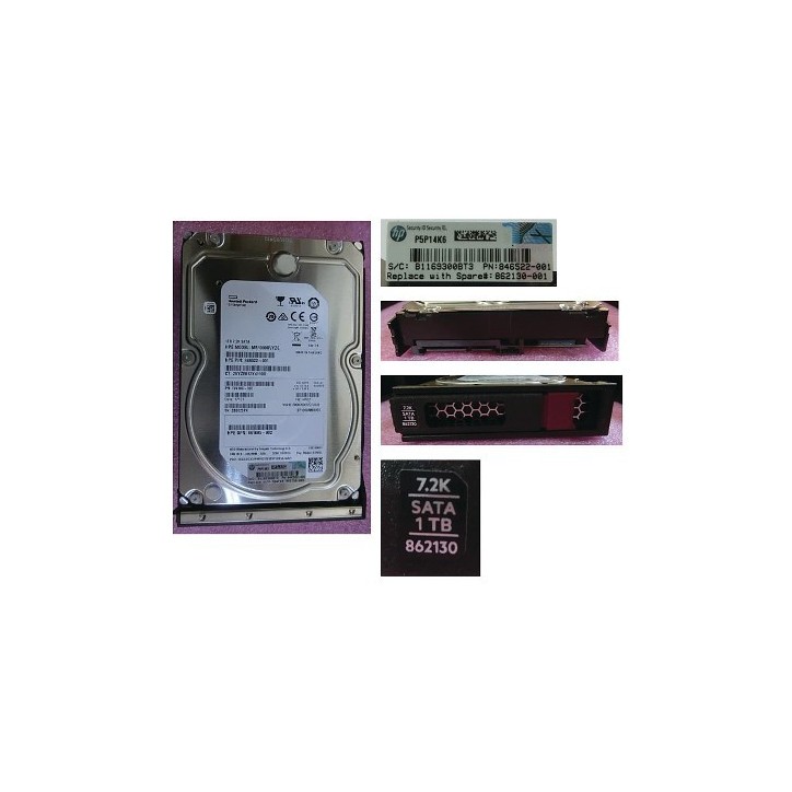 862130-001 SPS-DRV HDD 1TB 6G 7.2K LFF SATA MDL LP