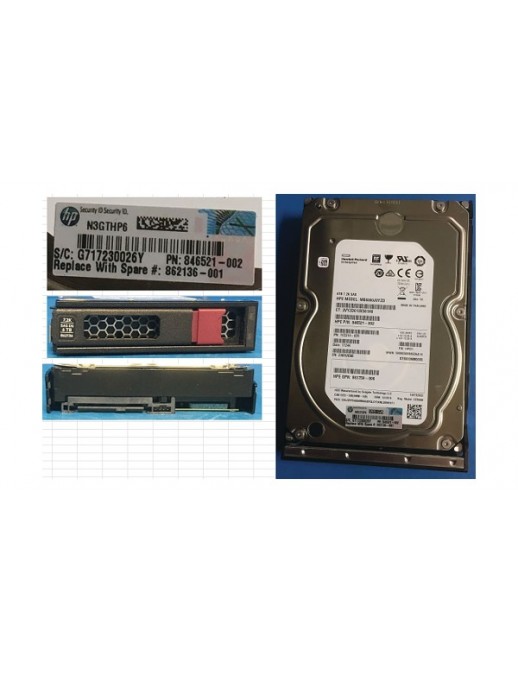 862136-001 SPS-DRV HDD 6TB 12G 7.2K LFF SAS MDL LP
