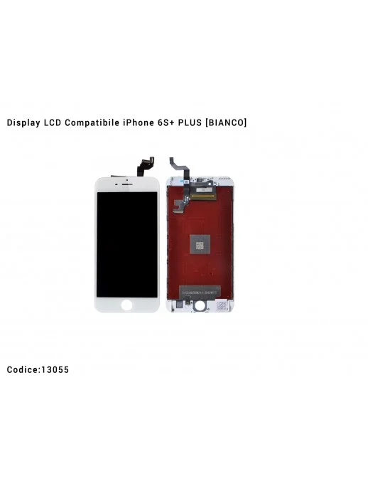 13055 Display LCD Compatibile iPhone 6S+ Plus [BIANCO] Schermo Vetro Touch Screen