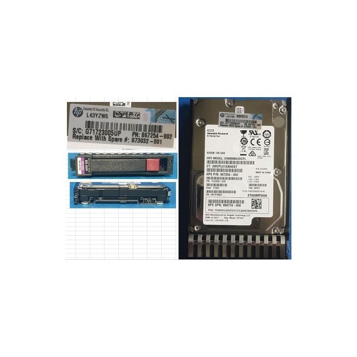 873032-001 SPS-DRV HDD 600GB 12G 15K SFF SAS