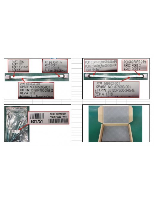 875093-001 SPS-CBL (Retroilluminata) AROC to Shiner 36p PORT1+2 kit