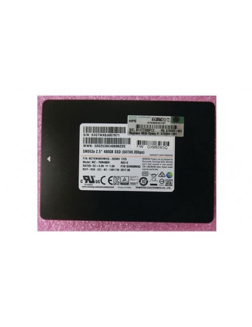 879994-001 879994-001 SPS-DRV SSD 480GB 6G SFF SATA
