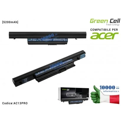 AC13PRO Batteria AS10B31 Green Cell Compatibile per ACER Aspire 5553 5745 5745G 5820 5820T 5820TG 5820TZG 7739 [5200mAh]