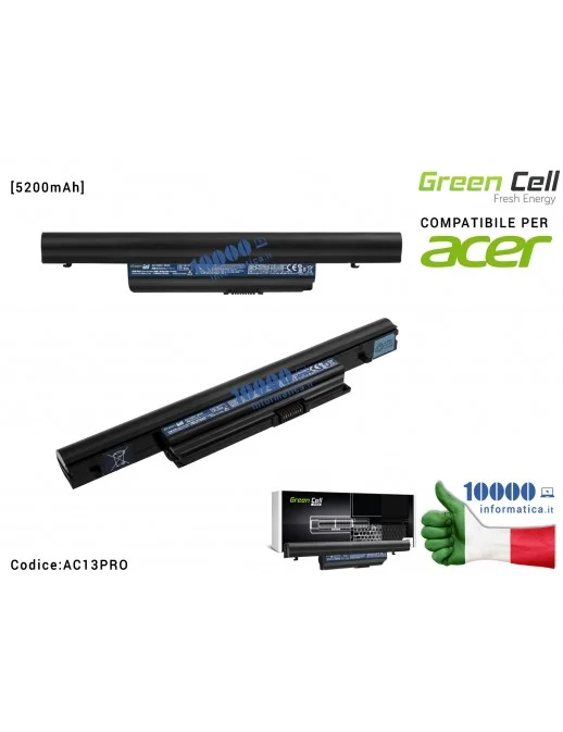AC13PRO Batteria AS10B31 Green Cell Compatibile per ACER Aspire 5553 5745 5745G 5820 5820T 5820TG 5820TZG 7739 [5200mAh]