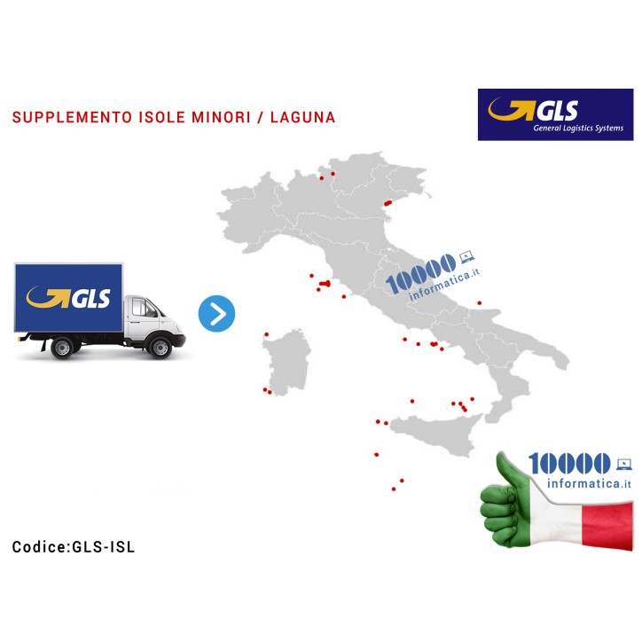 GLS 72/96h SUPPLEMENTO ISOLA MINORE - ZONA DISAGIATE LAGUNA VENEZIA