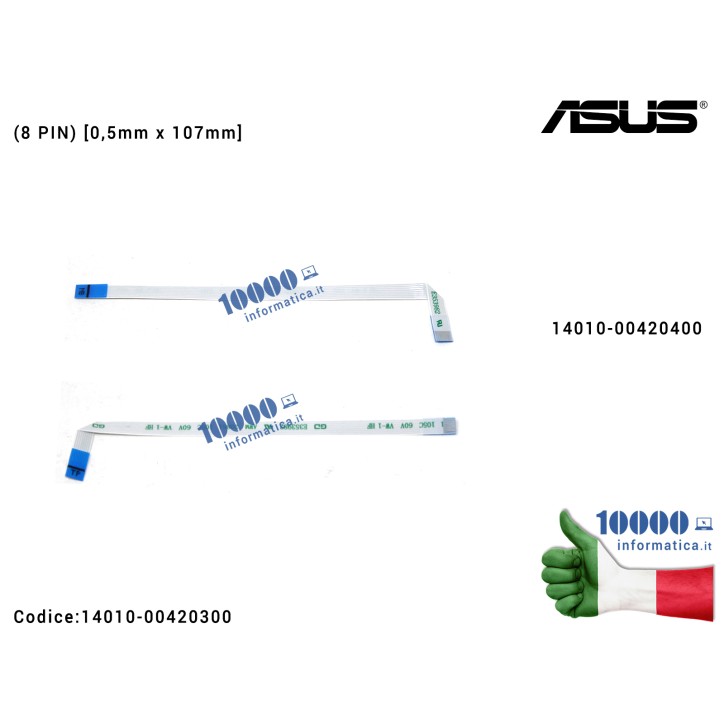 Cavo Collegamento Touchpad TP FFC (8 PIN) [0,5mm x 107mm] ASUS F540L F540LA F540S F540SA X540L X540LA X540LJ X540S X540SA X540SC