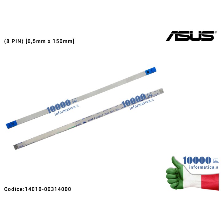 Cavo Collegamento Touchpad TP FFC (8 PIN) [0,5mm x 150mm] ASUS D550CA F200MA F551C F551CA F551M F551MA P551 P551CA X551 X551CA X