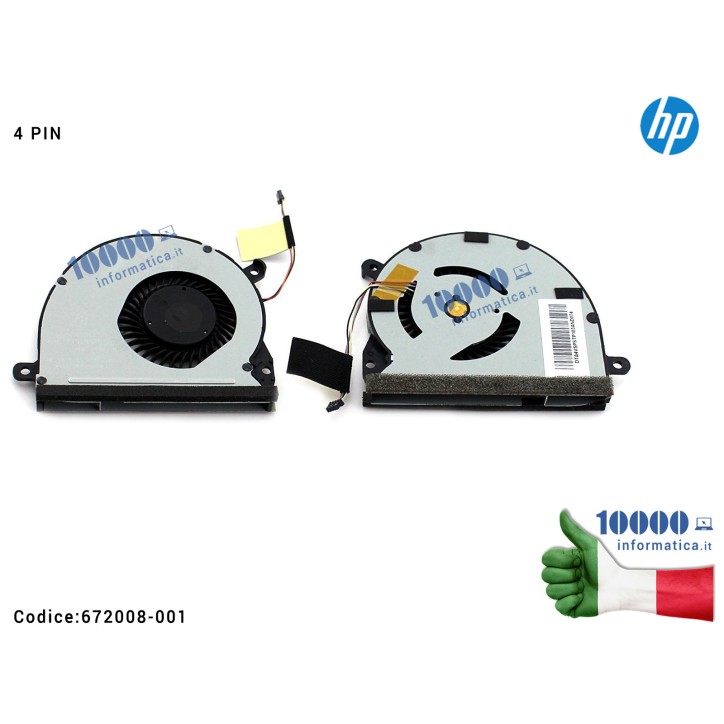 Ventola di Raffreddamento Fan CPU HP Envy 14 Spectre 14-3000 14-3100 Series DTA4VSPSTP103A1D95