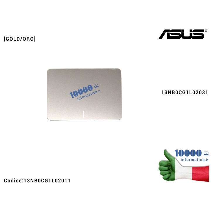 Adesivo Mylar Copertura per Touchpad Mouse [GOLD] ASUS VivoBook Max X541 X541N X541NA X541NC X541SA X541SC X541UA X541UJ X541UV 