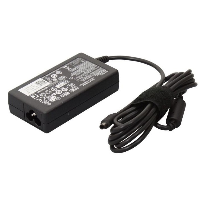 3RG0T Dell AC Adapter, 45W, 19.5V, 3 Pin, 4.5mm, C6 Power Cord, Lot 6 Black