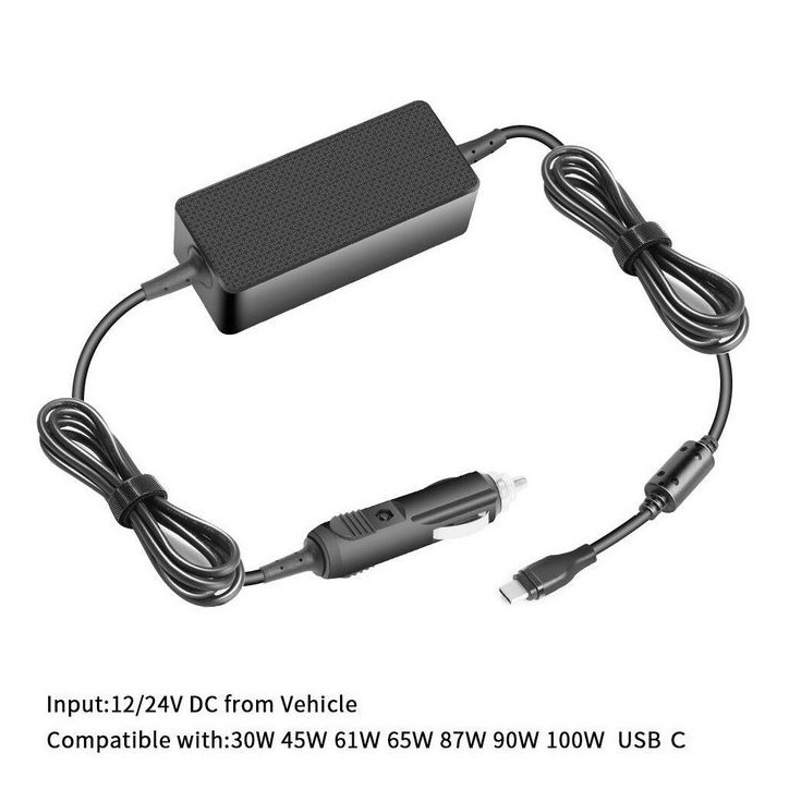 MBXUSBC-DC0004 CoreParts USB-C Car Charger 100W 5V2A-20V5A USB PD3.0 Plug:USB-C Input: 12-24V 5A Output:5V3A ,9V3A ,12V3A 15V3A 